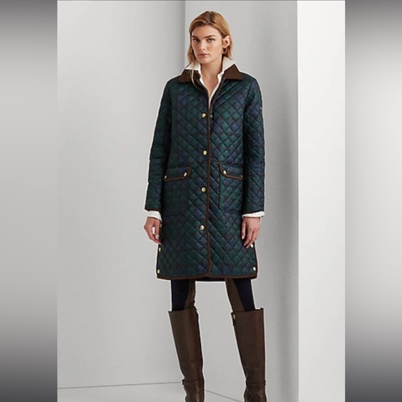 Lauren ralph lauren diamond quilted a line coat